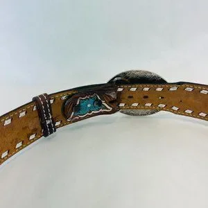 Beautiful Vintage 1960’s Turquoise Inlay Bald Eagle Silver Belt Buckle And Belt Vintage | Accessories | Beautiful Vintage 96s Turquoise  main image 3